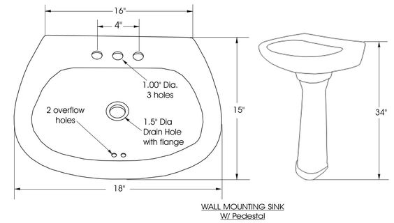Standard Bathroom Sink Dimensions With Photos Upgraded Home - Bathroom Pedestal Sink Dimensions