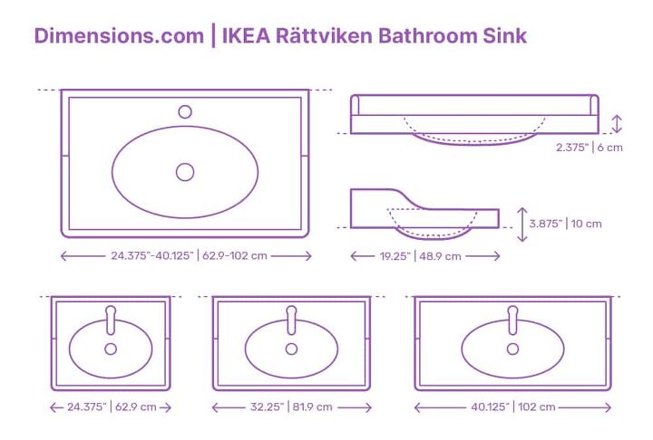 Standard Bathroom Sink Dimensions With, What Are The Standard Dimensions For A Bathroom Vanity