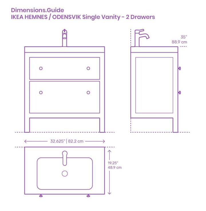 Standard Bathroom Vanity Dimensions, Average Vanity Dimensions