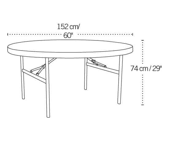 Standard Card Table Dimensions With, What Size Is A Standard Round Banquet Table