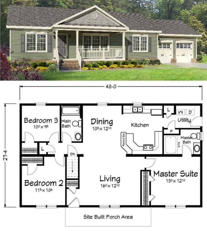Ranch Style House Plans With Open Floor, Ranch Floor Plans With Finished Basement