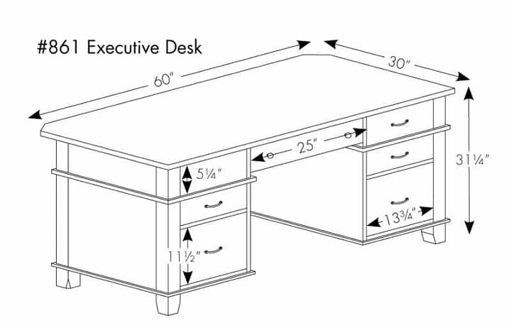 Office Desk Dimensions With Drawings, What Is Standard Desk Size