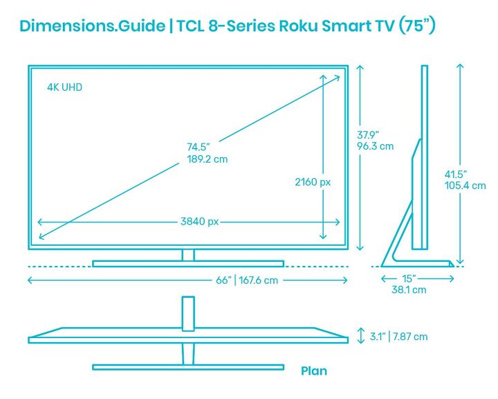 salaris Uitputten kop 75-Inch TV Dimensions (with Drawings) – Upgraded Home