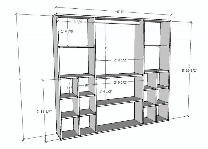 Standard Bedroom Closet Dimensions, What Is The Standard Size Of A Bedroom Closet