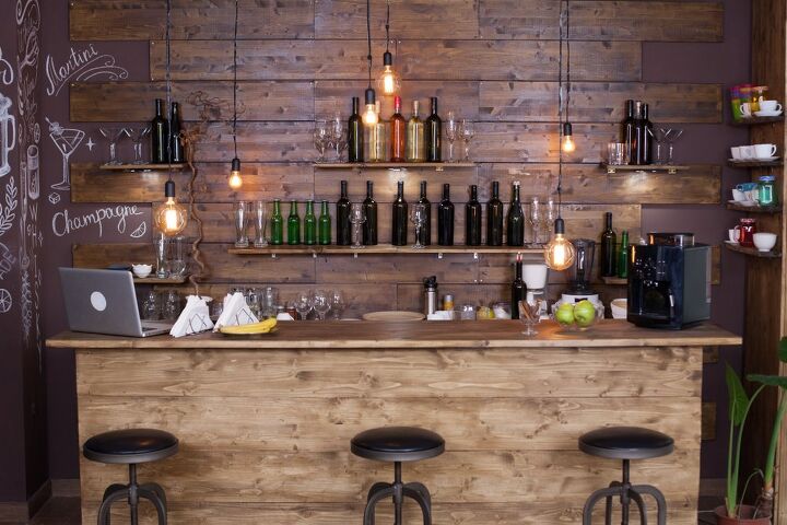 Standard Home Bar Dimensions With, How Much Room Do You Need Behind A Bar Stool