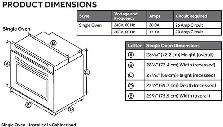 Standard Wall Oven Dimensions With Drawings Upgraded Home - Built In Wall Oven Cabinet Dimensions