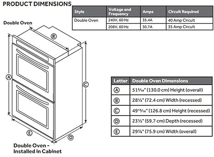 Standard Wall Oven Dimensions With Drawings Upgraded Home - Common Wall Oven Sizes