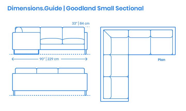 Sectional Sofa Dimensions With, L Shape Sofa Size Standard
