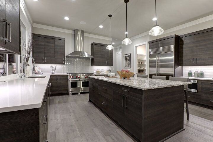 What Color Countertops Go With Dark, What Color Countertop Goes With Dark Wood Cabinets